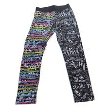 Load image into Gallery viewer, BE FEARLESS BLACK ZANY LEGGINGS