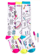 Load image into Gallery viewer, AMAZING MAZES COLORIZE KNEE HIGH SOCKS