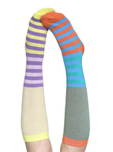 Load image into Gallery viewer, KOOKY STRIPES MIX KNEE HIGH SOCKS