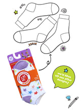 Load image into Gallery viewer, WHITE ZANY LINER SOCKS