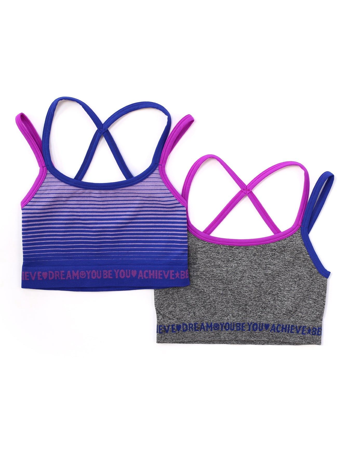 GREY & BLUE CROP TOP 2-PACK