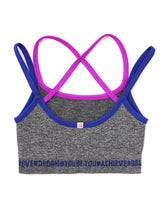 Load image into Gallery viewer, GREY &amp; BLUE CROP TOP 2-PACK