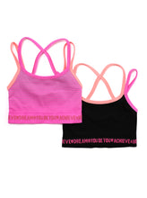 Load image into Gallery viewer, BLACK &amp; PINK CROP TOP 2-PACK
