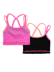 BLACK & PINK CROP TOP 2-PACK