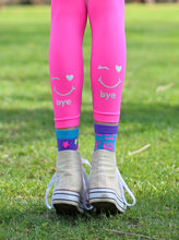 Load image into Gallery viewer, PINK &amp; BLUE HI BYE OMBRE 2-PACK LEGGINGS
