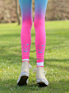 PURPLE & BLUE OMBRE HI BYE LEGGINGS 2-PACK