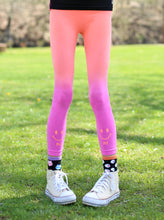Load image into Gallery viewer, BLACK &amp; CORAL OMBRE HI BYE LEGGINGS 2-PACK