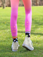 Load image into Gallery viewer, BLACK &amp; CORAL OMBRE HI BYE LEGGINGS 2-PACK
