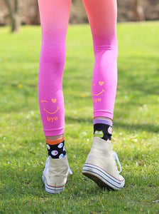 BLACK & CORAL OMBRE HI BYE LEGGINGS 2-PACK