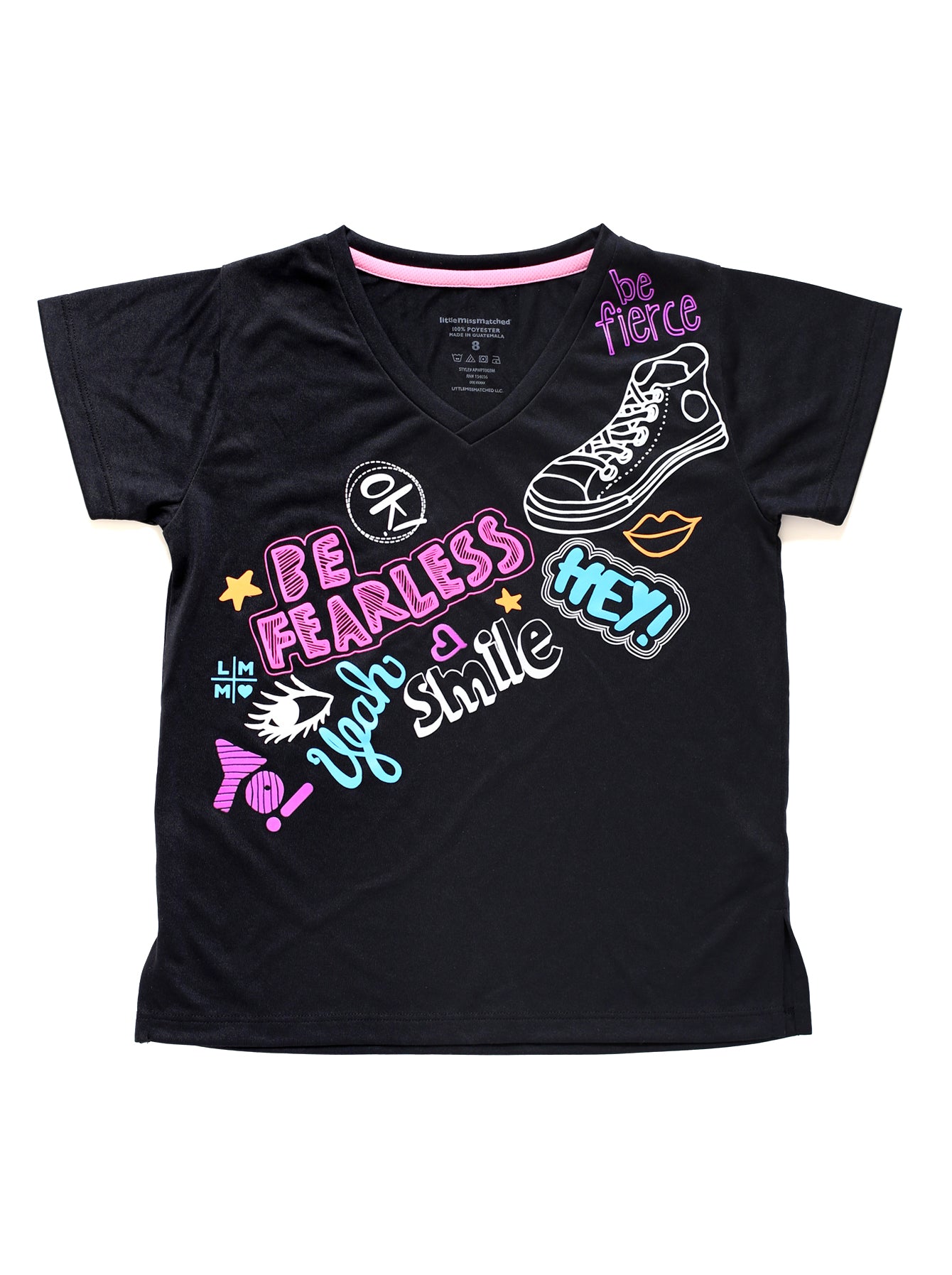 BE FEARLESS BLACK TEE