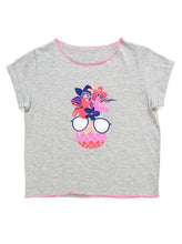Load image into Gallery viewer, COOL FLORAL PINEAPPLE GRAPHIC TEE