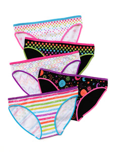 BLACK & WHITE ZANY UNDIES 5-PACK