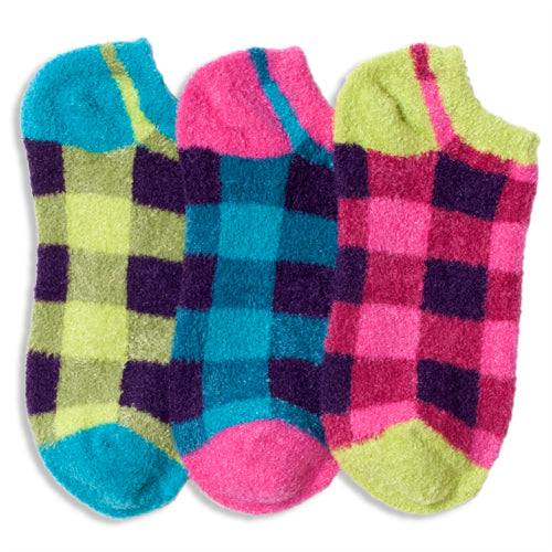 BUFFALO PLAID FUZZY LINER SOCKS