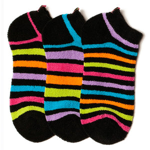 ZANY STRIPE REVERSE TERRY LINER SOCKS