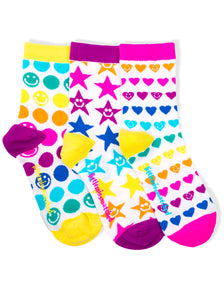 RAINBOW SMILES ANKLE SOCKS