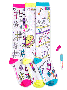 AMAZING MAZES COLORIZE KNEE HIGH SOCKS