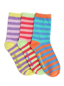 KOOKY STRIPES MIX ANKLE SOCKS