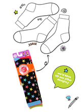 Load image into Gallery viewer, Black Zany Knee High Socks