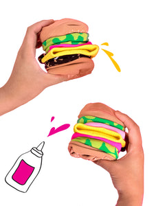 SMELLY CHEESEBURGER SOCKS GIFT SET-BEST SELLER BIG SAVINGS-GET IT NOW