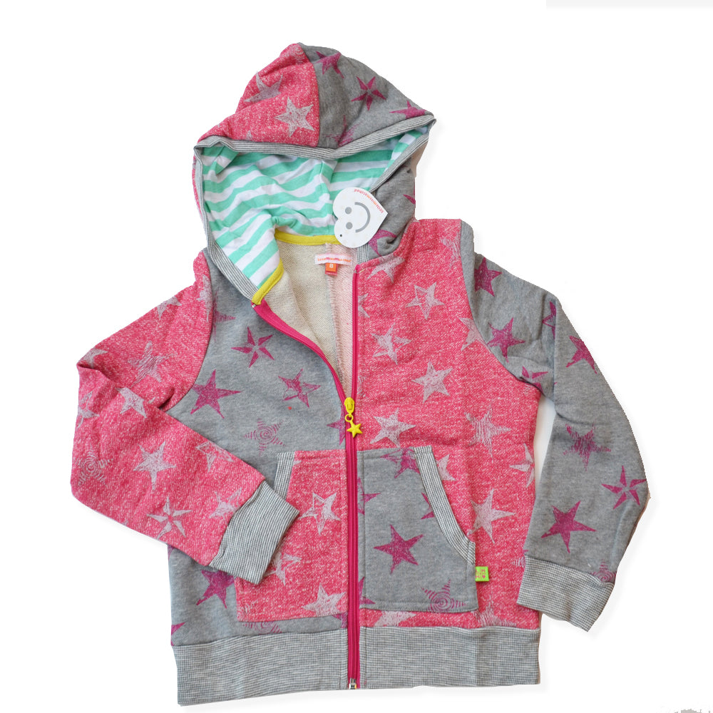 PINK & GREY STAR ZIP-UP